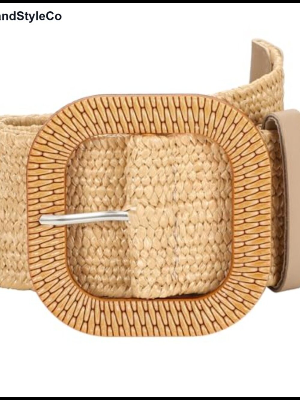 Wide Straw Woven Stretchy Belt for Women Elastic Boho Braided Raffia Waist Belt